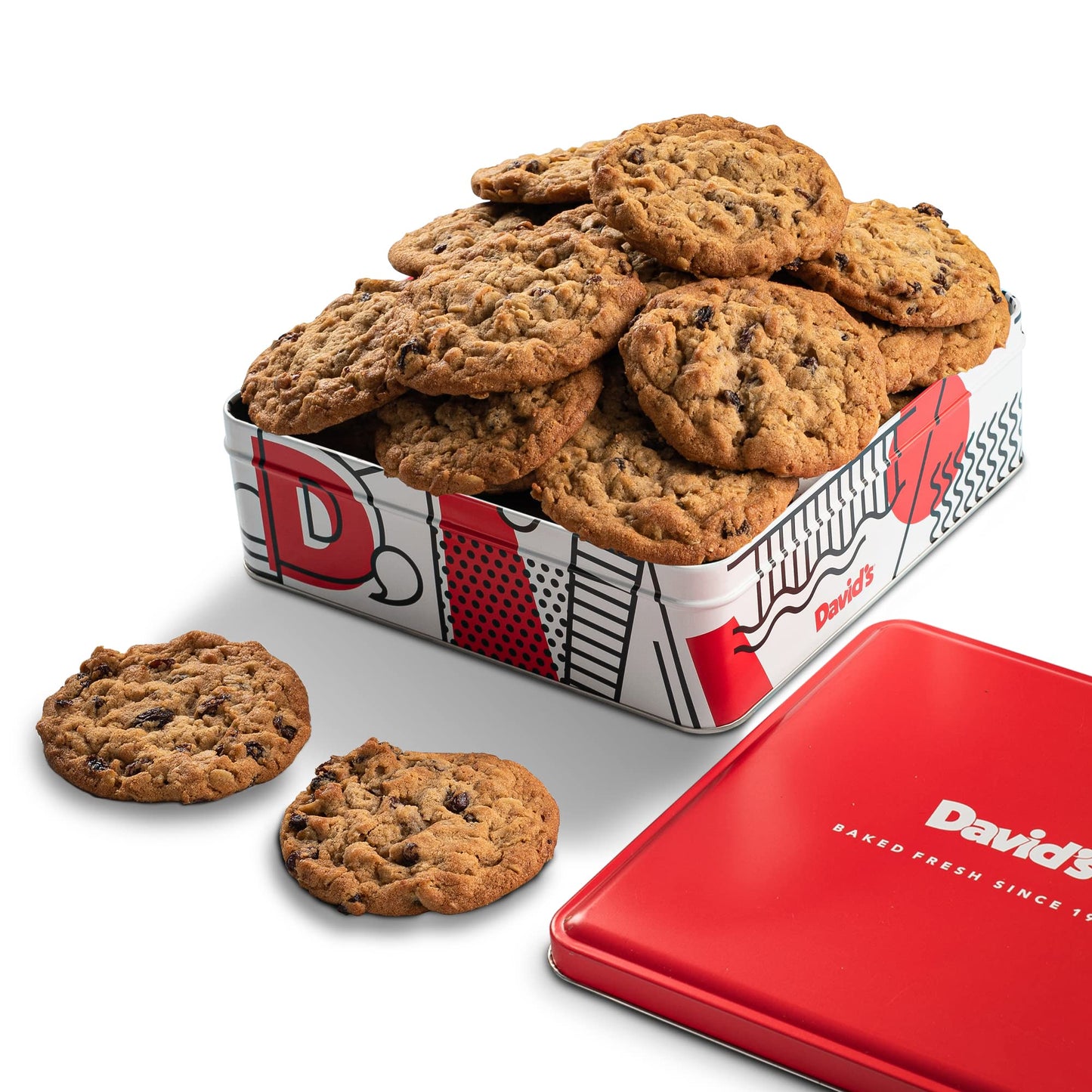 Davids Cookies Oatmeal Raisin Cookies - Fresh Baked, 1lb Gift Basket - No Preservatives, Premium Ingredients