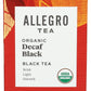 Allegro Organic Decaf Black Tea Bags, 20 Count - Premium Quality Herbal Tea, Caffeine-Free for Relaxation and Enjoyment