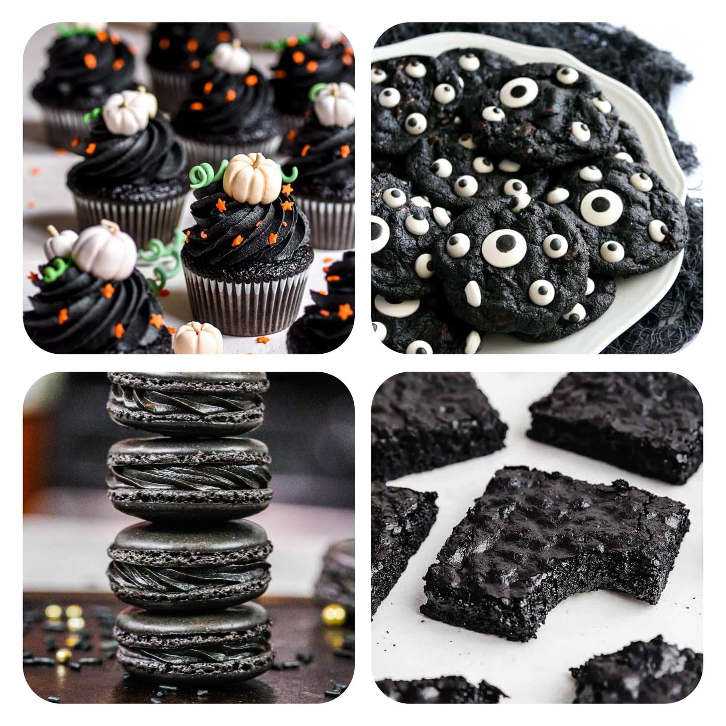 Super Black Gel Food Coloring - Pandalab 2 Ounce High Concentrated Food Dye For Baking, Cake, Cookie, Fondant, Icing, Easter Egg