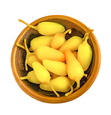 Tazah Chili Peppers 22Oz (624G) - Pickled Hot Yellow Cascabella Peppers