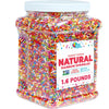 A Great Surprise Dye-Free Rainbow Sprinkles - 1.6 Pounds - Natural Vegan Baking Toppings with No Artificial Dyes or Flavors - No