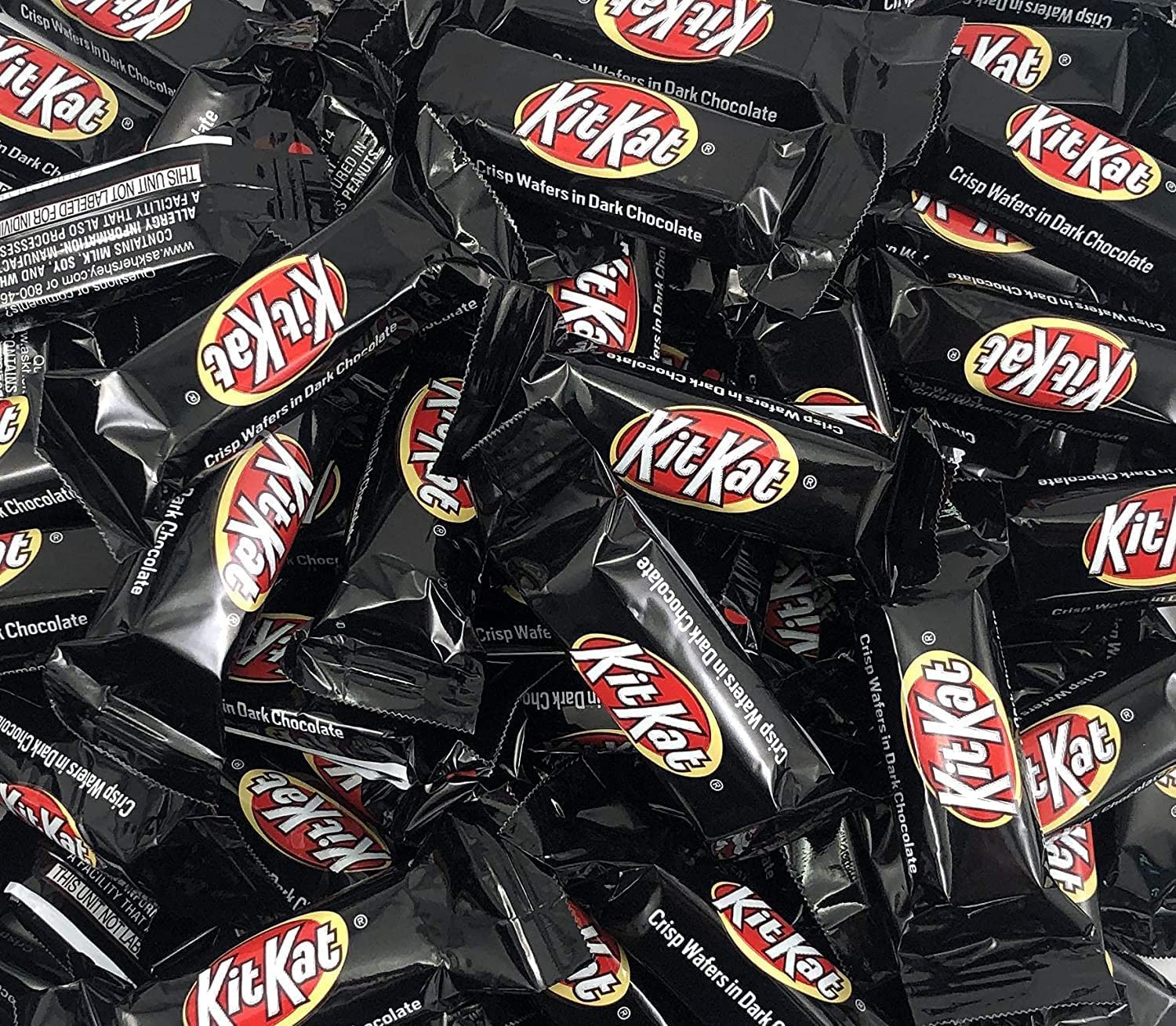 Kitkat Miniatures Crisp Wafers, Dark Chocolate Snack Size, 1 Pounds, Approx 50 Bars (1Lb)