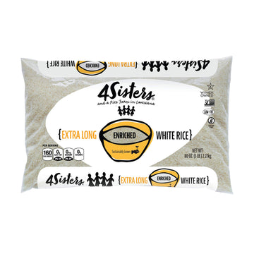4 Sisters Rice Rice Long grain White Enriched 80 Ounce