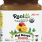 Rani Organic Hot Mango Chutney (Spicy Indian Preserve) 10.5oz (300g) Glass Jar, Ready to eat ~ All Natural | Vegan | Gluten Free