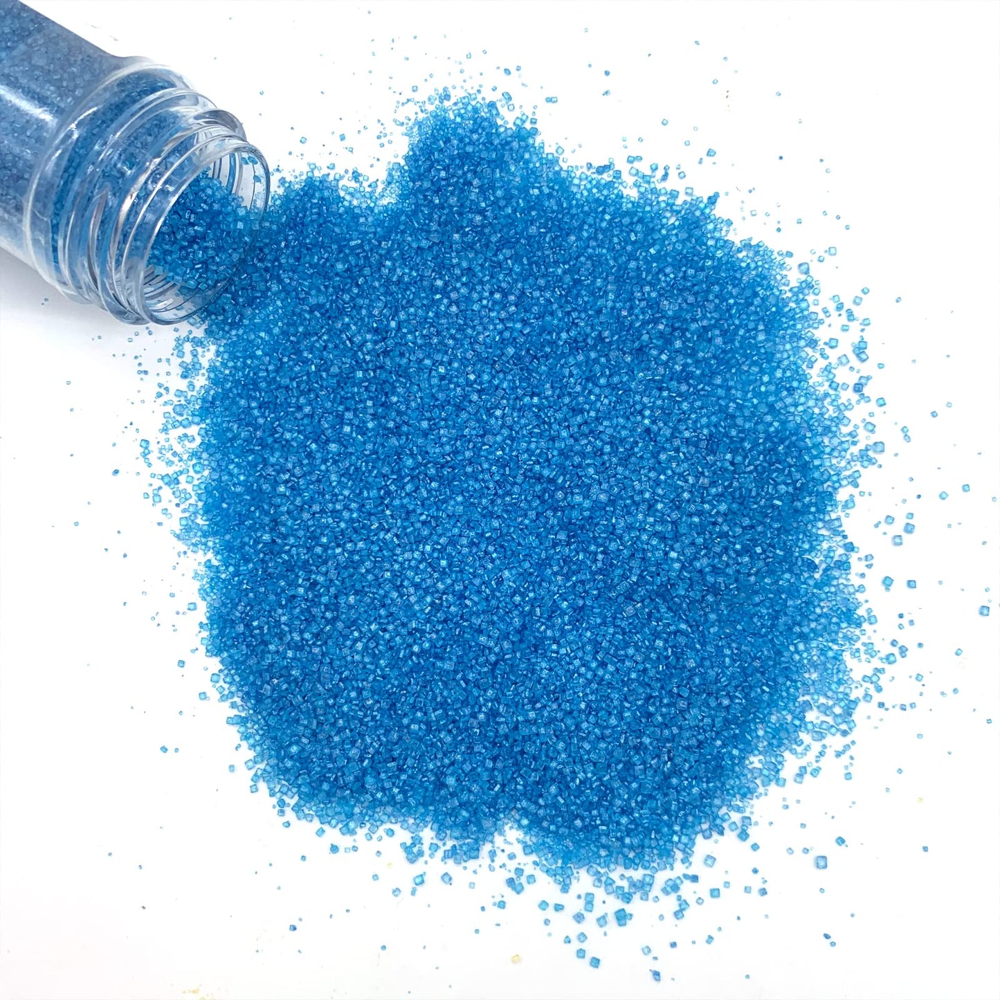 Edible Blue Sanding Sugar Sprinkles Cupcake Cake Toppers, Celebrations Candy Pearls Shaker Jar Wedding Party Cake Dessert Food D