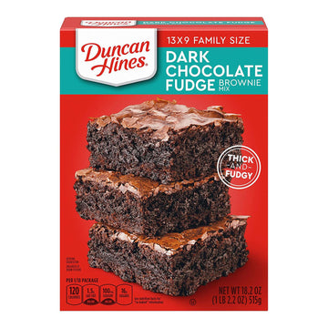 Duncan Hines Dark Chocolate Fudge Brownie Mix, 18.2 Oz
