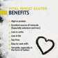 Naturtonix Premium Vital Wheat Gluten, For Bread Making, Baking & Seitan, High Protein, Non-Gmo, Vegan Friendly, Certified Koshe