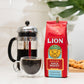 Lion Coffee Gold Roast Whole Bean Coffee, Medium-Light Roast, 24 Ounce Bag