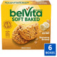 belVita Soft Baked Breakfast Bars, Banana Bread, 6 Boxes of 5 Packs (1 Biscuit Per Pack)