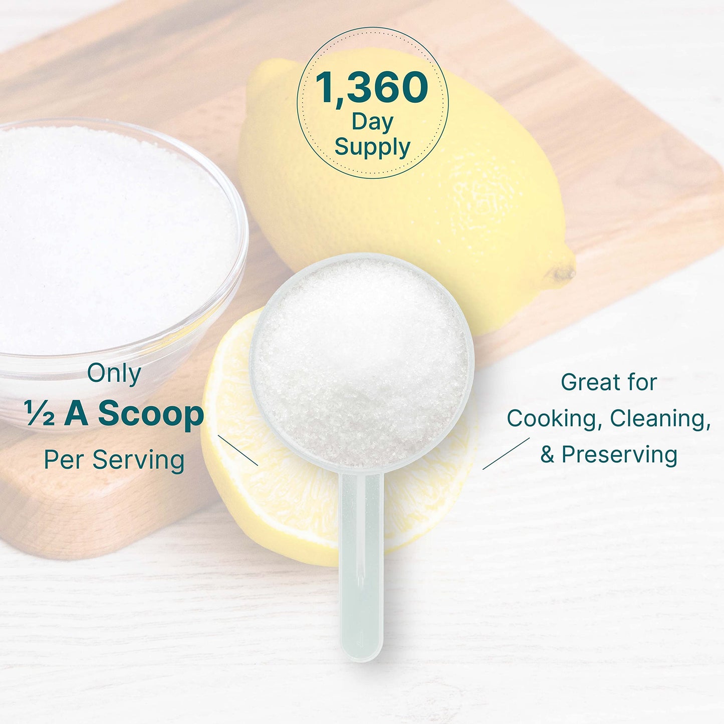 Citric Acid 6 Pounds | Fine Granular Powder, Food Grade, Bulk Supply – Potent Anhydrous Form – Versatile Flavor Enhancer, Preservative, Cleaning, & Homemade Bath  S – Additive Free, Non-Gmo