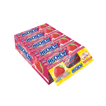 Hi-Chew Strawberry - Box Of 15 Sticks, 1.76Oz Ea | Unique Fun Soft & Chewy Taffy Candy | Immensely Juicy Fruit Flavors