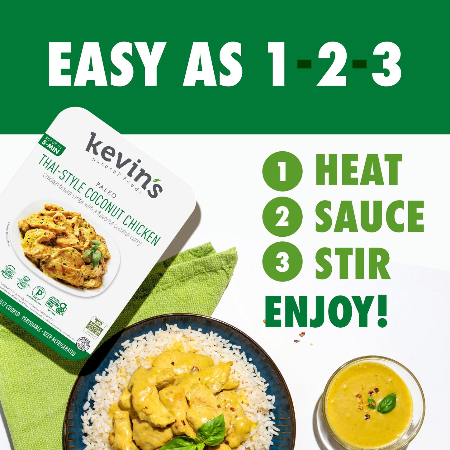 KevinS Natural Foods Thai Coconut Chicken Breast, 16 Oz