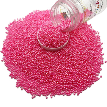 Se Si&Moos Hot Pink Sprinkles Pink Nonpareils Edible Pearls For Cake Decorating Small Pearl Sprinkles Halloween Cake Decorations