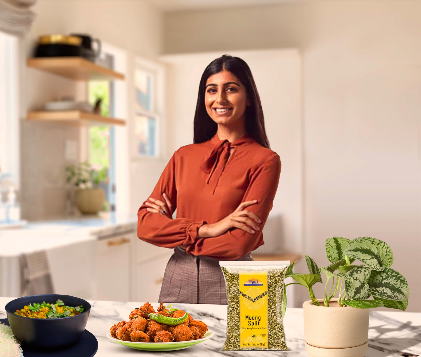 Rani Moong Split (Split Mung Beans With Skin) Lentils Indian 14Oz (400G) ~ All Natural | Gluten Friendly | Non-Gmo | Kosher | Ve