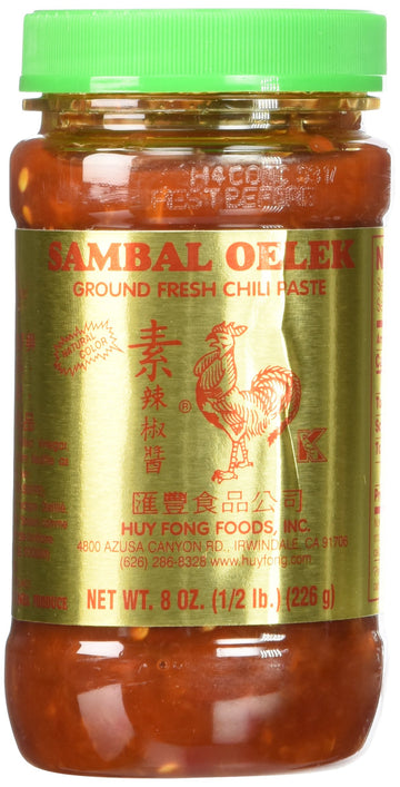 Huy Fong Sambal Oelek Chili Paste, 8 Oz, 3 Pk