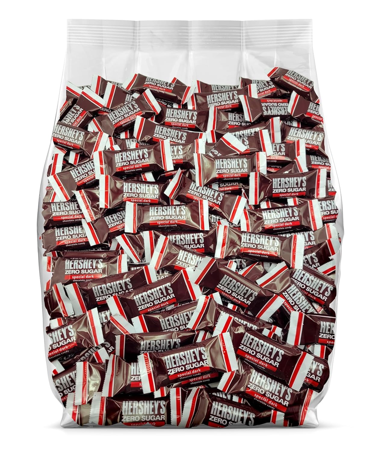 Yummy Chew Hershey Sugar Free Dark Chocolate Miniature Bars - Bulk Pack - 50 Individually Wrapped Pieces - Brown