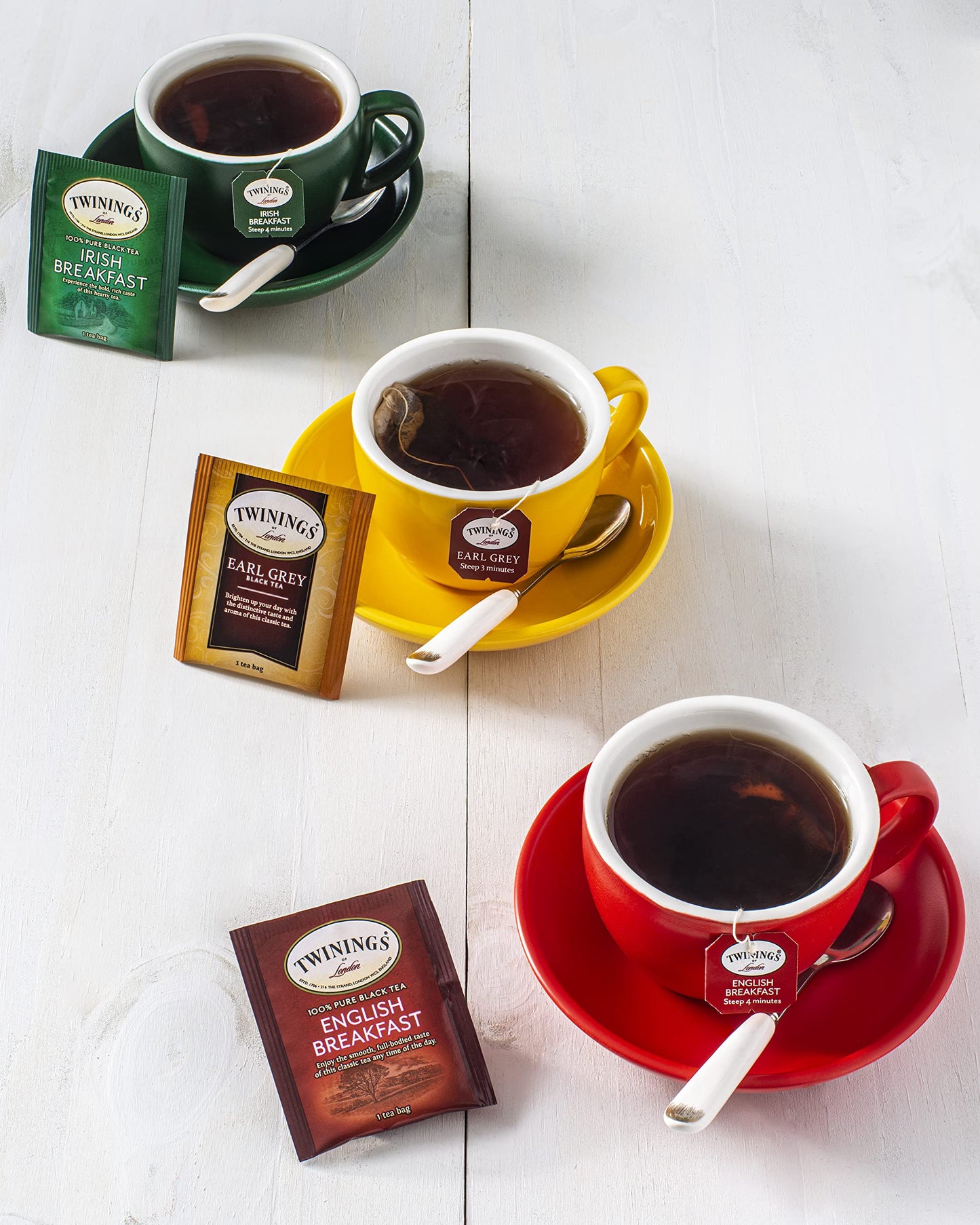 Twinings Variety Pack Black Tea Bags, 20 Count (Pack of 4), Includes English Breakfast, Earl Grey, Irish Breakfast, and Lady Gre