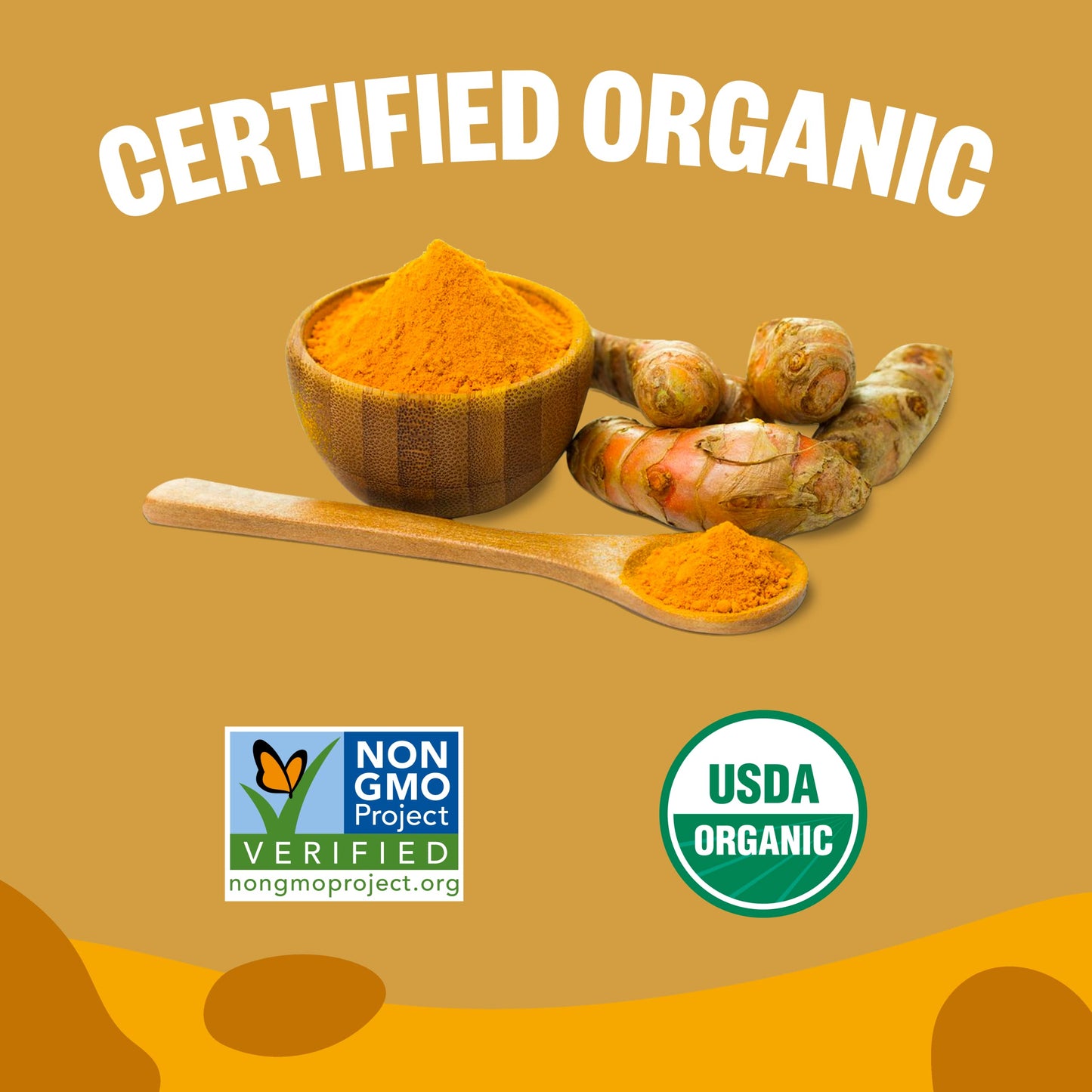 FGO Organic Turmeric Ginger Tea K-Cup Pods, Naturally Caffeine-Free, 24 Count, Keurig Compatible