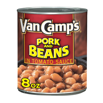 Van Camp'S Pork And Beans, Canned Beans, 8 Oz (Pack Of 24)