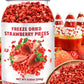 Premium Freeze Dried Strawberries Pieces - 8.82oz 100% Natural Sweet Frozen Strawberrys, No Gluten & No Allergen, Dry Strawberry