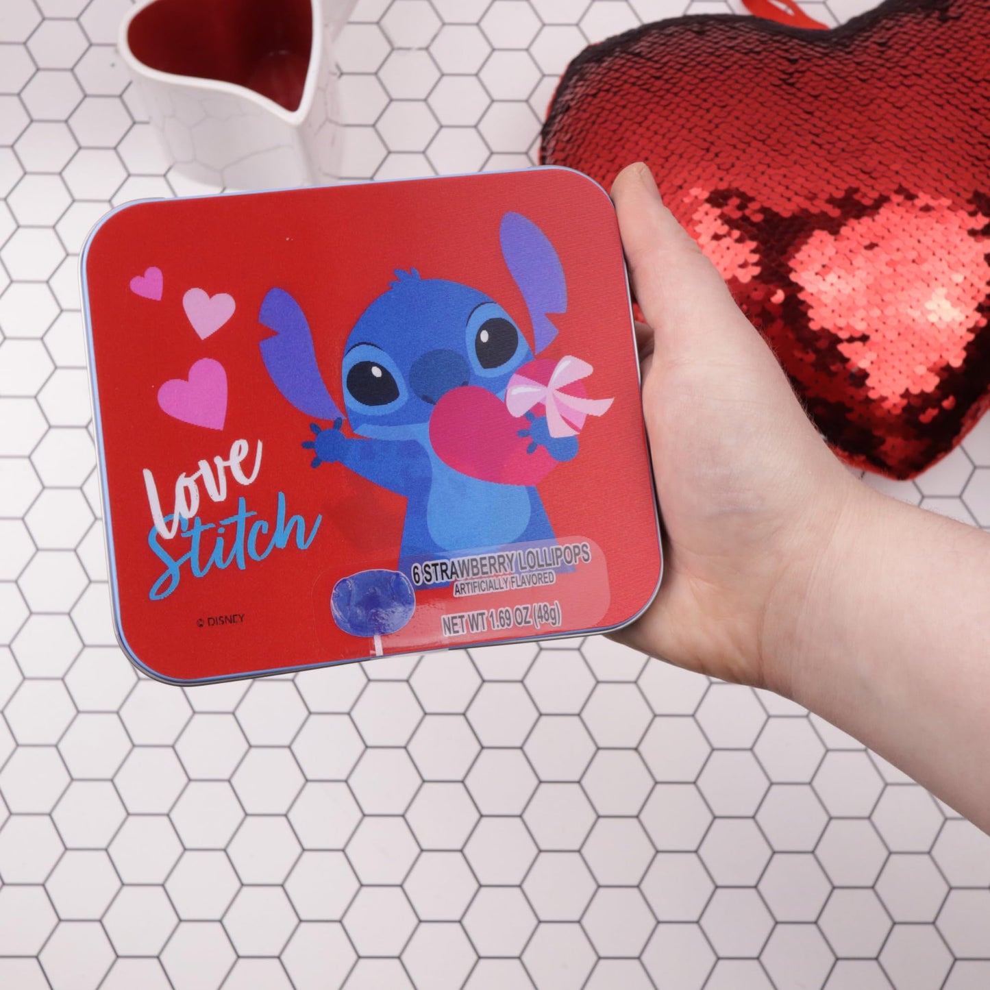 Lilo And Stitch Easter Lollipops, Individually Wrapped Strawberry Suckers, Basket Stuffer Candy, 1.69 Ounces