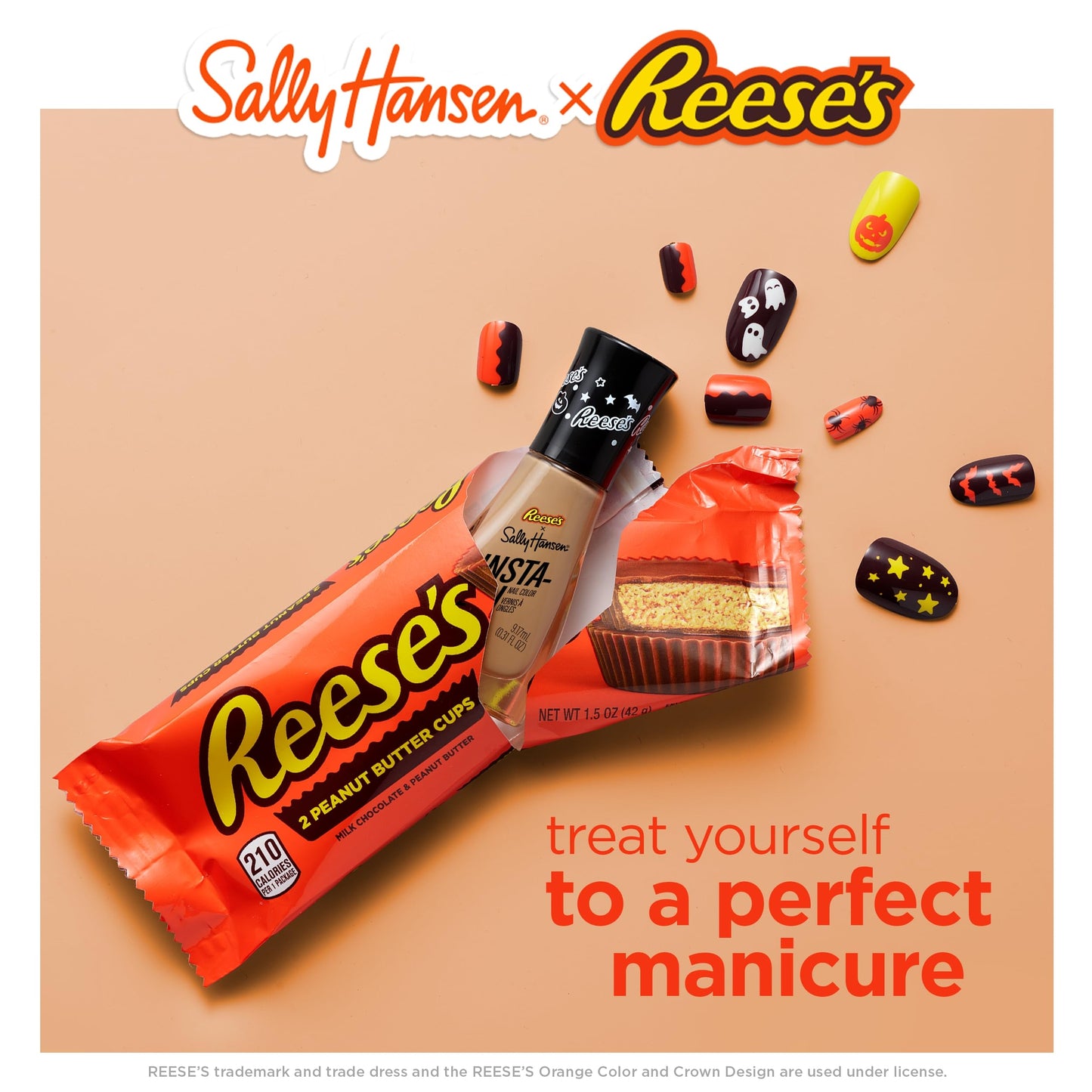 Sally Hansen Insta-Dri, Peanut Butter Time, Nail Polish Quick Dry, One-Coat Application, Doesn'T Chip, Long-Lasting, Perfect For
