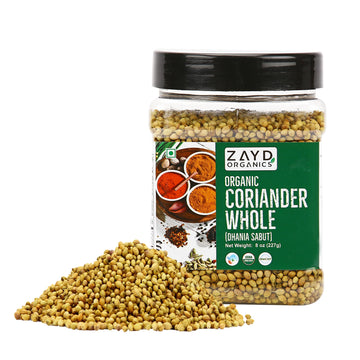 Zayd Organics Coriander Seeds 8Oz (227G) Dhania Whole (8Oz)