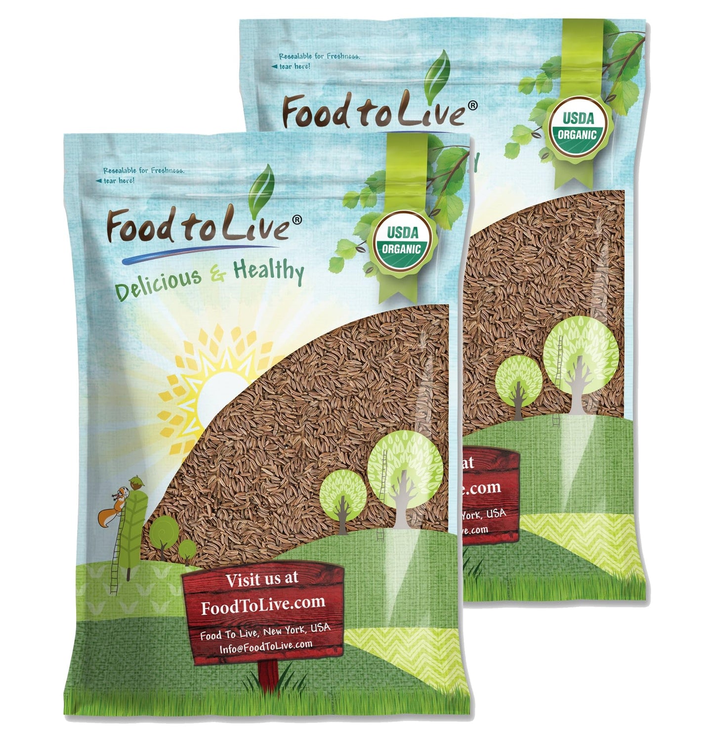Food to Live - Organic Caraway Seeds, 14 Pounds - Non-GMO. Great for Baking, Pickling and Cooking. Non-irradiated. Whole Dry Spi