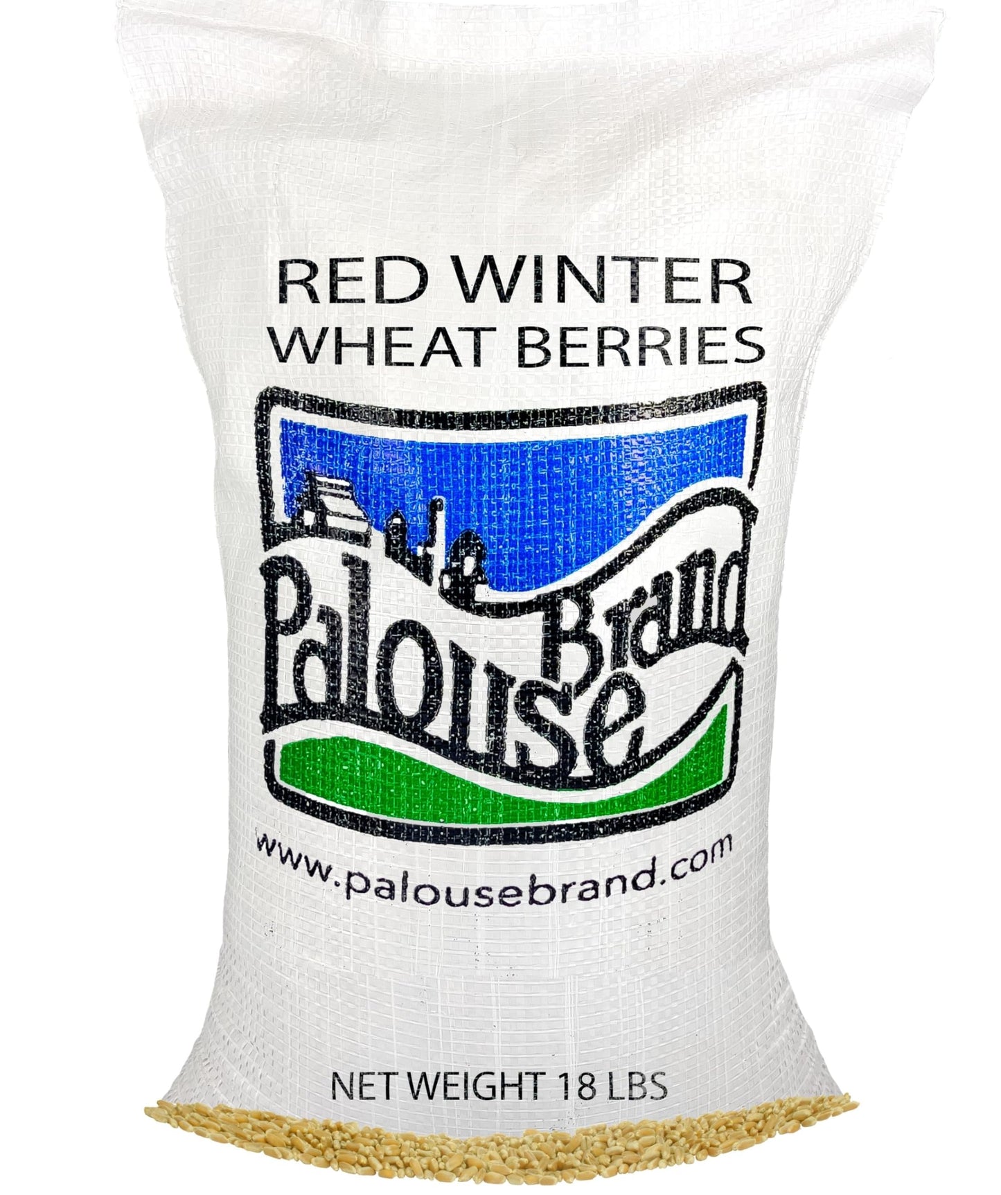 Palouse Brand Certified Glyphosate Residue Free Hard Red Winter Wheat Berries | 18 LBS | Family Farmed in Washington State | Non