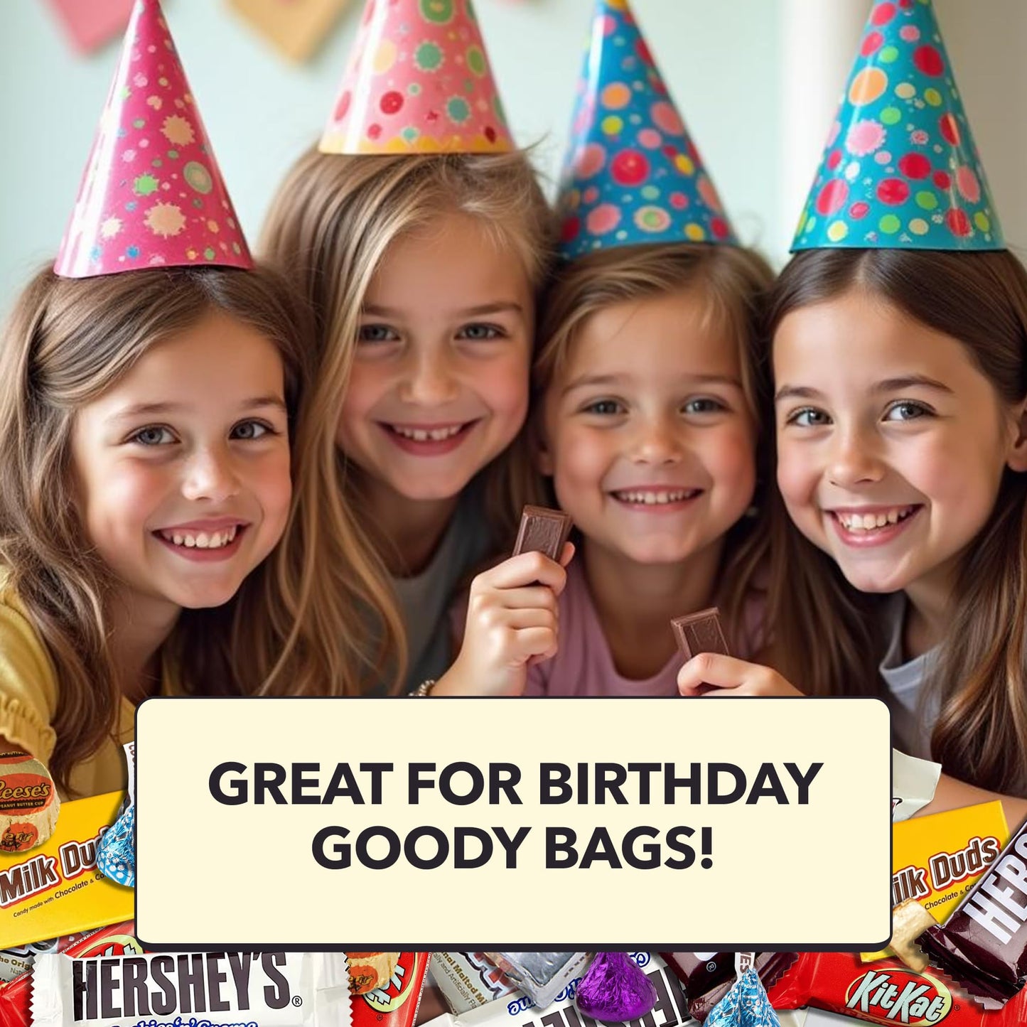 Chocolate Candy Variety Pack - 3 Lb Assorted Individually Wrapped Candy Bars - Holiday, Party Bag Bulk - Dark & Milk - Mini Choc