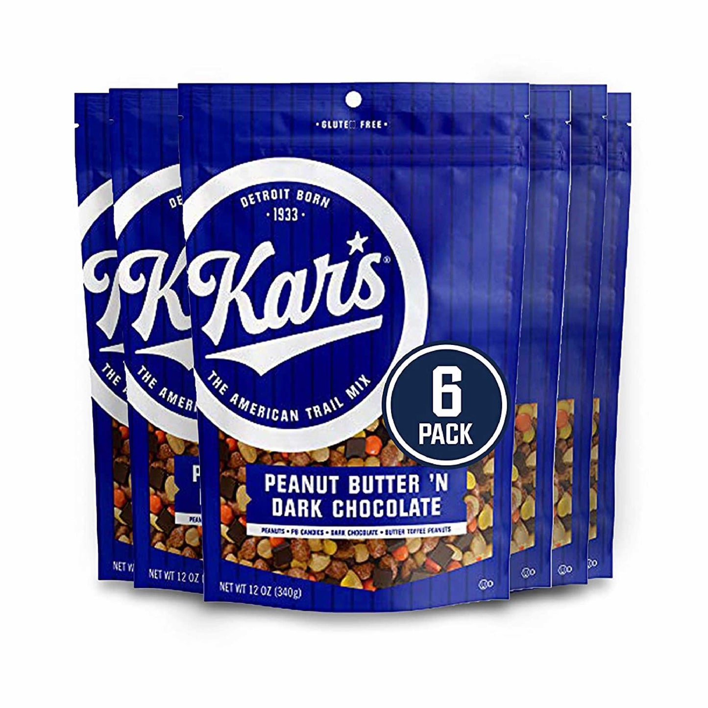 Kar s Nuts Peanut Butter  N Dark Chocolate Trail Mix Snacks - Roasted Peanuts, Peanut Butter Candies, Dark Chocolate & Butter