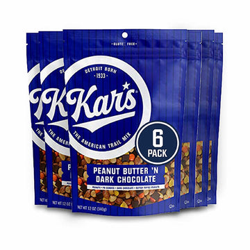 Kar s Nuts Peanut Butter  N Dark Chocolate Trail Mix Snacks - Roasted Peanuts, Peanut Butter Candies, Dark Chocolate & Butter