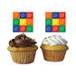 Creative Converting Building Blocks Cupcake Topper, 2.75 x 2, Multicolored