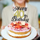 Sumerk Happy 40Th Birthday Cake Toppers Black & Gold Glitter 40Th Birthday Cake Decorations 40 Cake Topper For Birthday Party