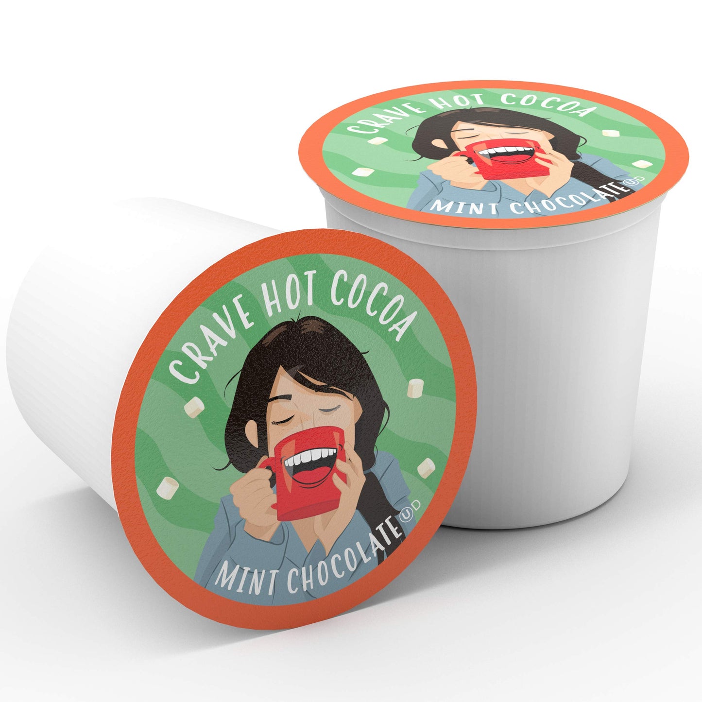 Crave Beverages Hot Chocolate Pods, Mint Chocolate, 40 Count, Compatible with 2.0 K-Cup malt-inspired