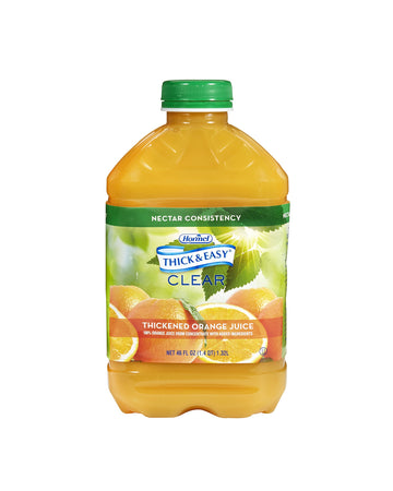 Thick & Easy Clear Thickened Orange Juice, Nectar Consistency, 46 Ounce (Pack Of 6)