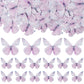 Gyufise 72Pcs Edible Cupcake Toppers - Butterfly Shaped Cake Decoration Picks For Baby Shower, Kids Birthday Party - Purple