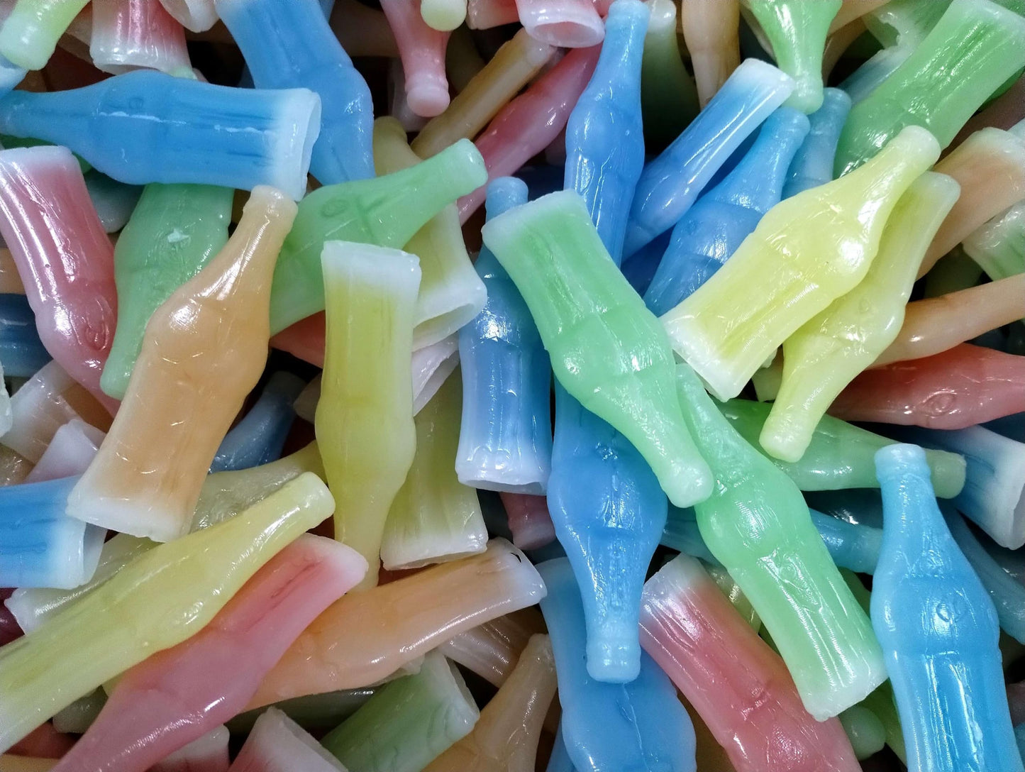 Wax Bottles - Nostalgic Retro Assorted Fruity Liquid Inside Chewy Wax Bottles 1 lb in a Resealable Bag
