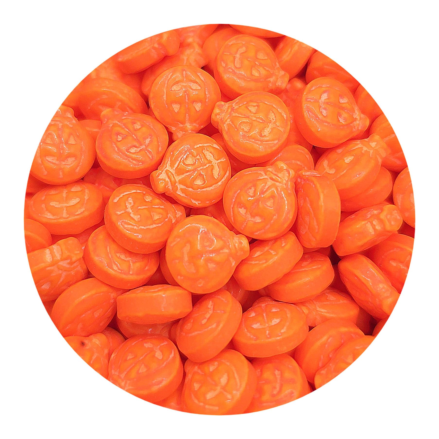 NCS Orange Jack O Latern Pumpkin Edible Candy Cake Toppers, 8 ounces