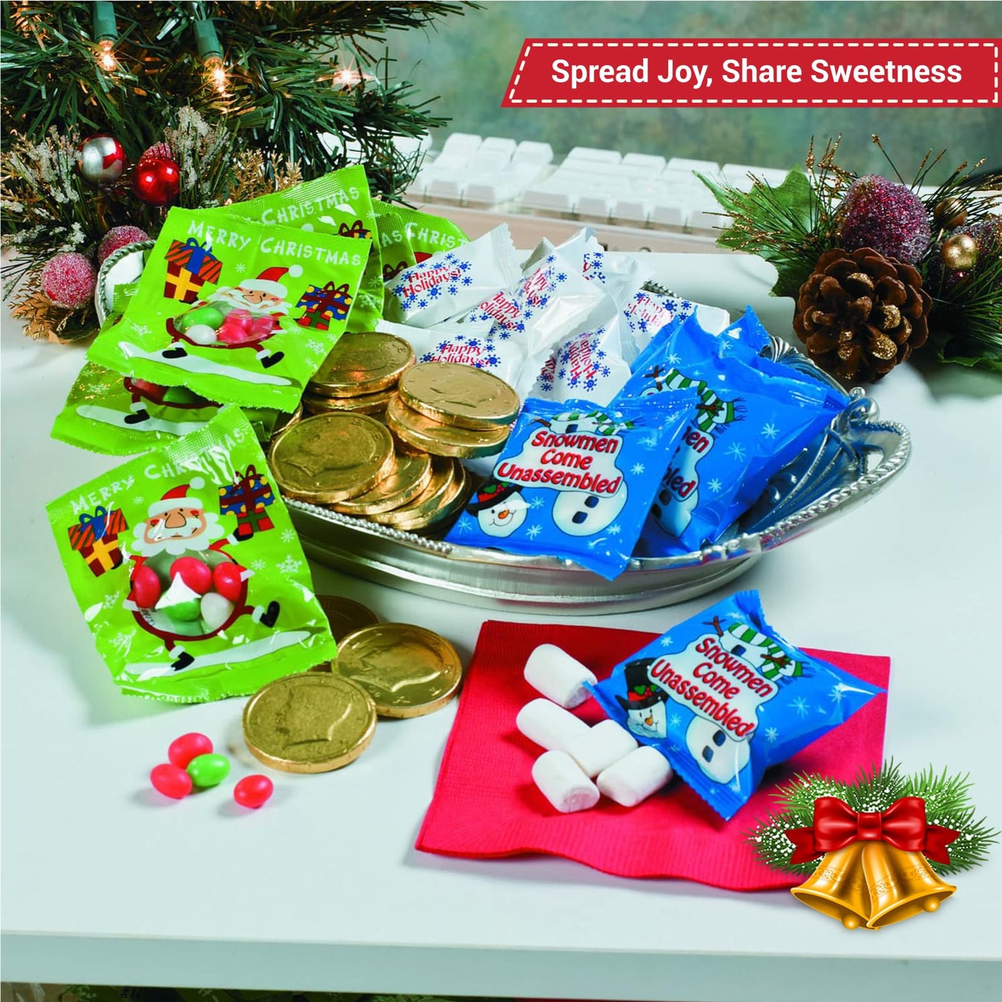 Fun Express Marshmallow Candy, 54 Packs of 15 Pieces, Holiday Snacks and Party Favors, 8 Count (Pack of 54)