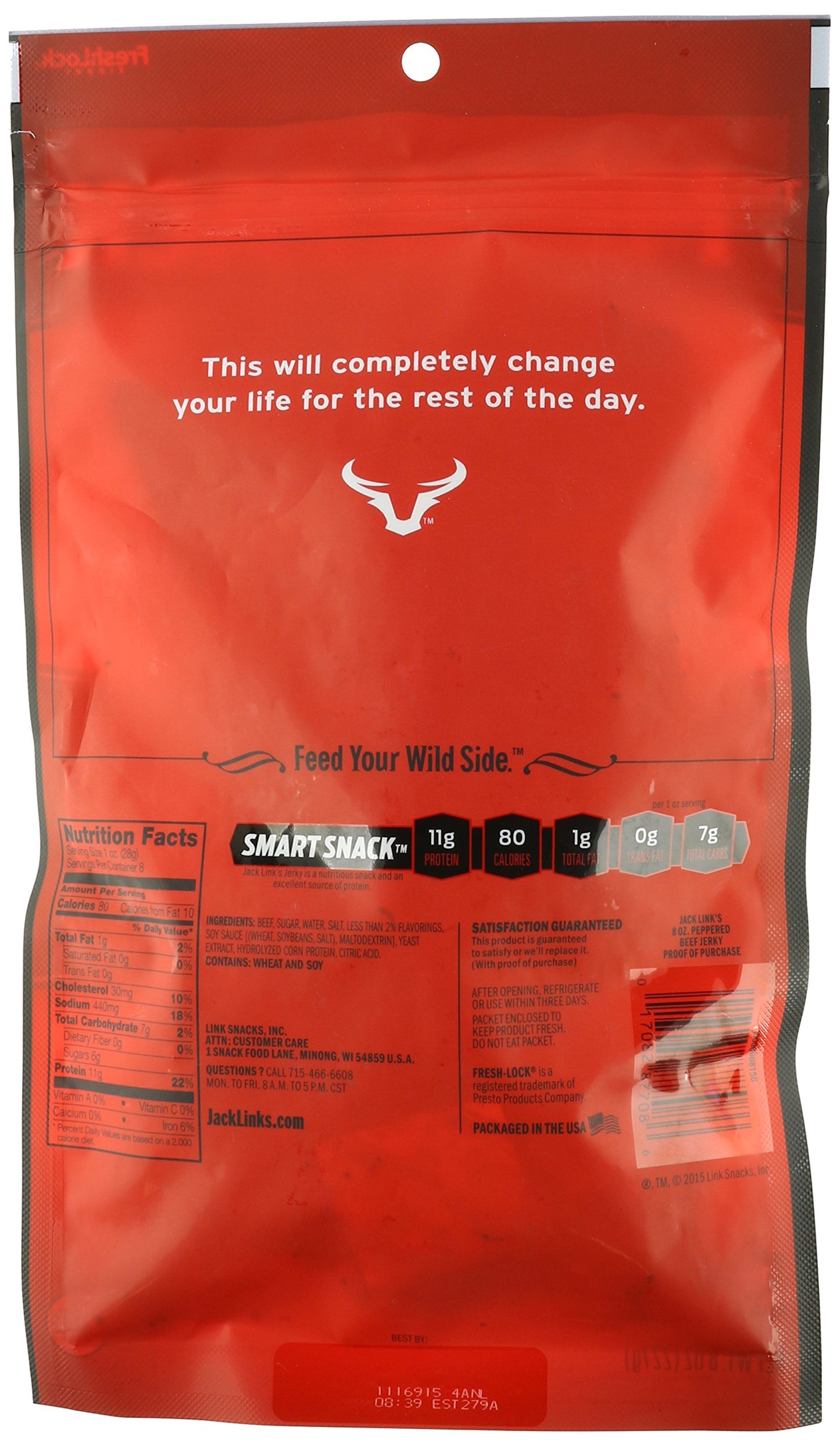 Jack Links Beef Jerky  Peppered  8 Ounce