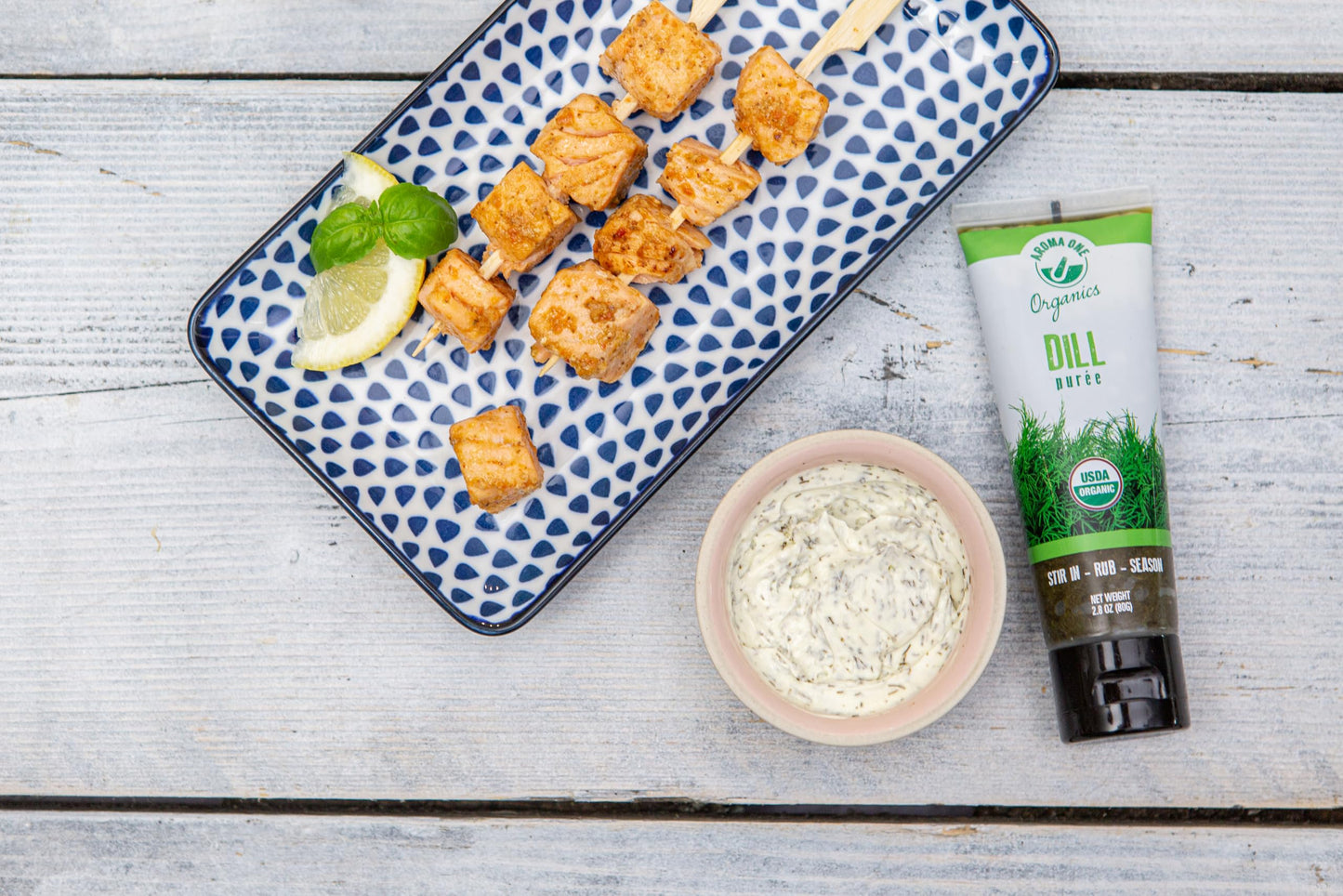 Aroma One Organic Dill Puree Paste - 80g (2-Pack) Non-GMO, Gluten-Free, Vegan Flavor Enhancer for Cooking & Sauces