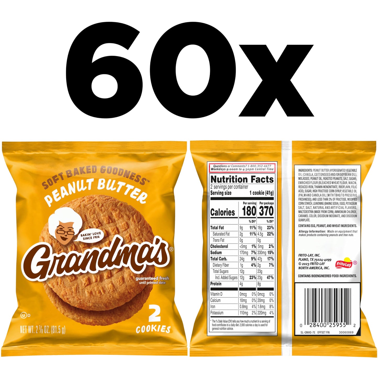 Quaker Oats Grandmas Peanut Butter Cookies - Model GRR29500063