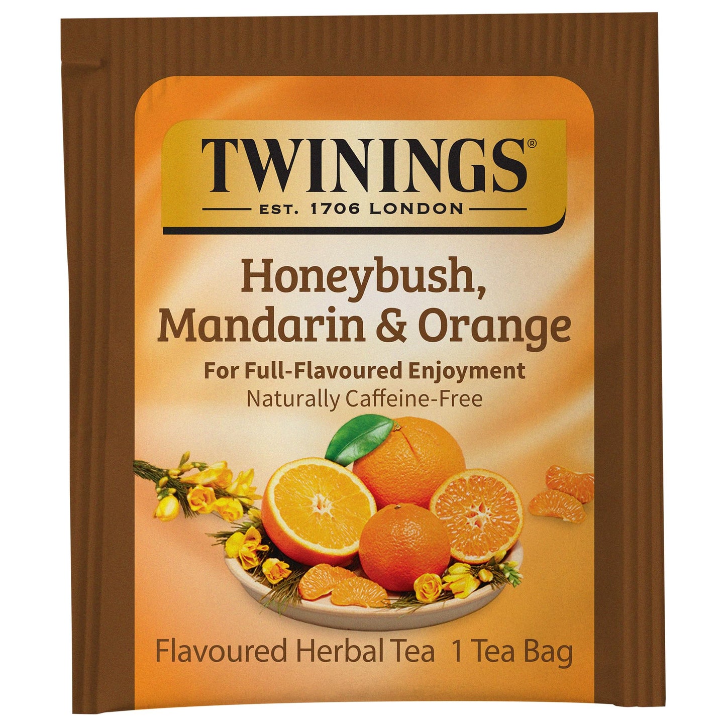 Twinings Honeybush, Mandarin & Orange Herbal Tea, Caffeine-Free, 20 Count (Pack of 6), Individually Wrapped, Model 6322
