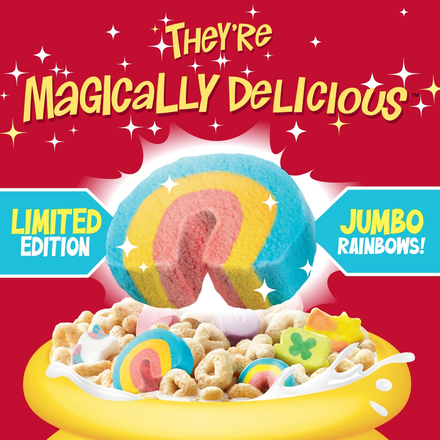 Lucky Charms Gluten Free Cereal with Marshmallows, Limited Edition, Whole Grain, Mega Size, 26.1 oz