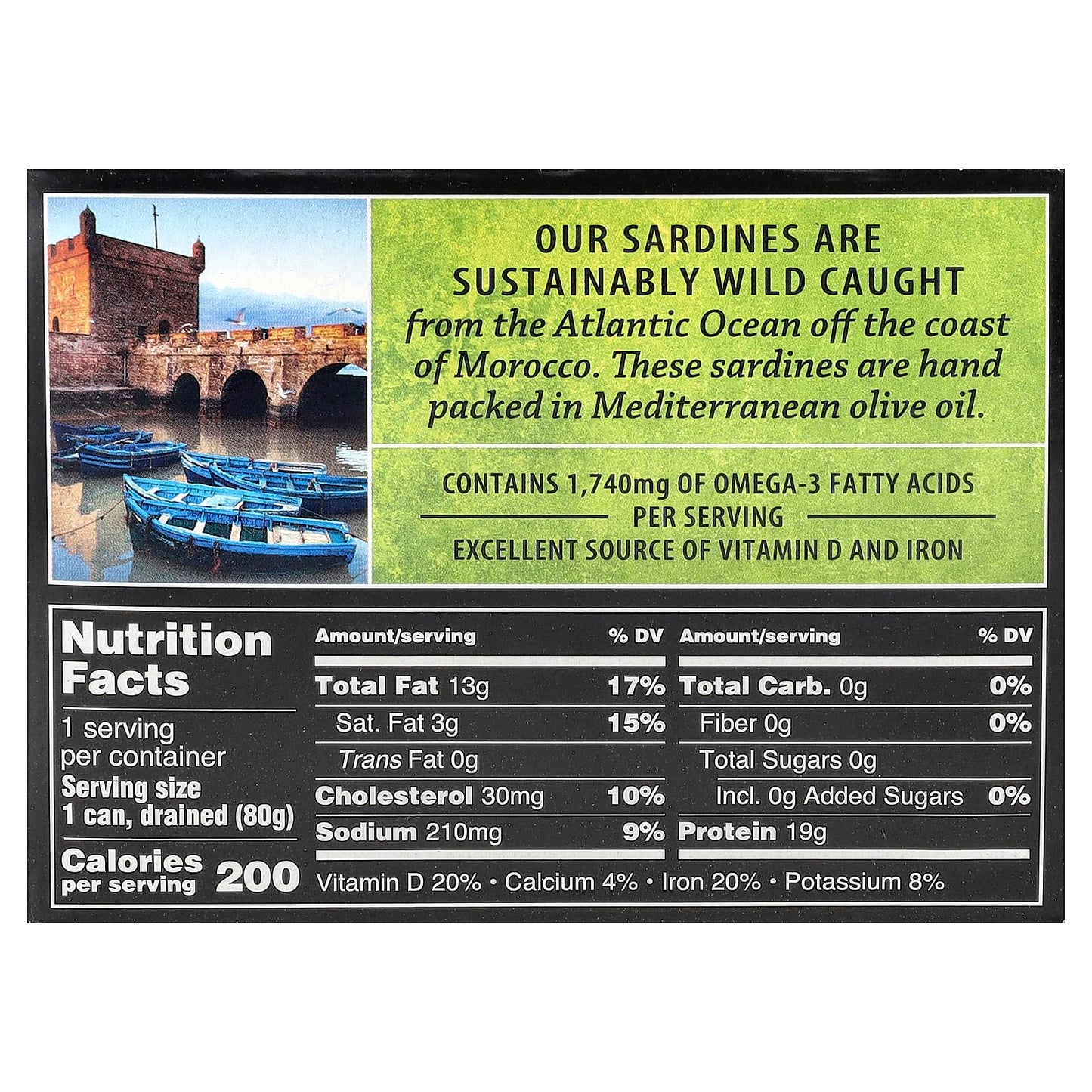Crown Prince, Skinless & Boneless Sardines in Olive Oil, 3.75 oz, Package may vary