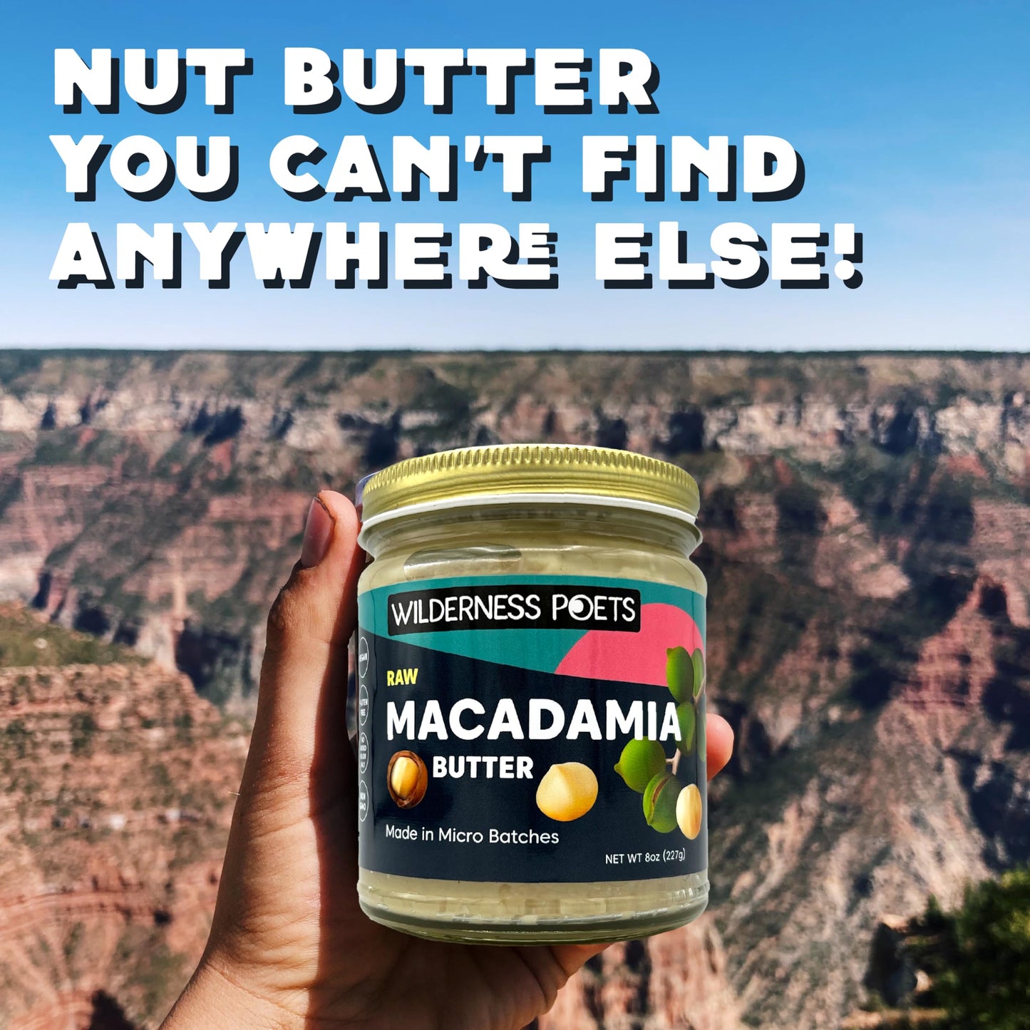 Wilderness Poets, Raw Macadamia Butter (272 Ounce - 17 Pound - 2 Gallon)