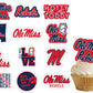 Ole Miss Rebels Cupcake Toppers (24 Pcs) University Of Mississippi Rebels Party Supplies For Football, Birthday Gift, Graduation