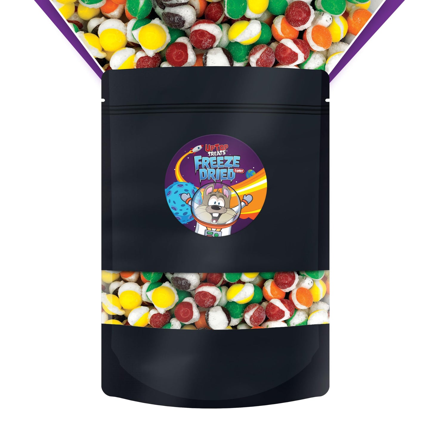 Bulk - UpTop Treats Freeze Dried Candy, Moon Rocks, Crunchy Candy for ASMR, Strawberry, Lemon, Lime, Orange, & Grape, Snacks for