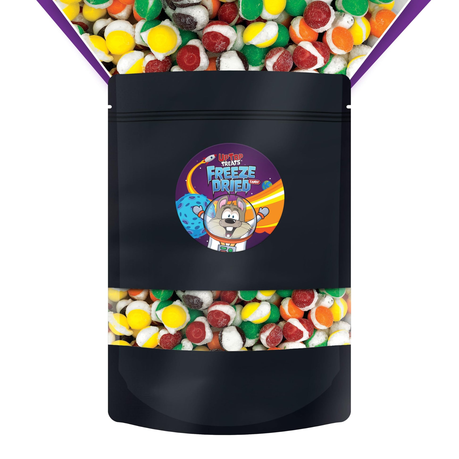 Bulk - UpTop Treats Freeze Dried Candy, Moon Rocks, Crunchy Candy for ASMR, Strawberry, Lemon, Lime, Orange, & Grape, Snacks for